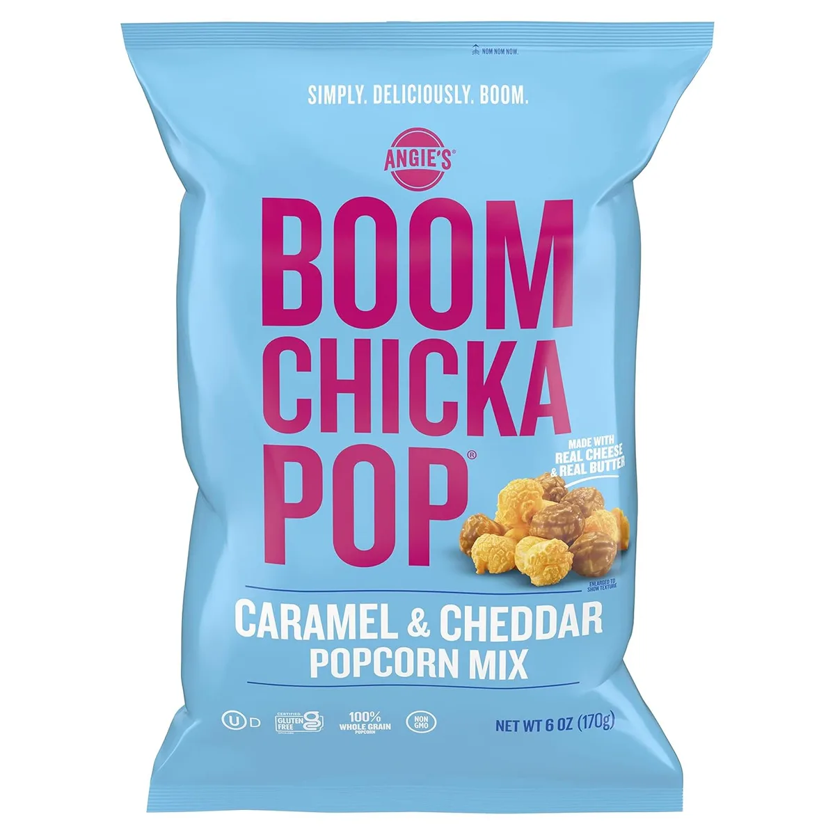 Angie’s BOOMCHICKAPOP com Caramelo e Cheddar, 170g