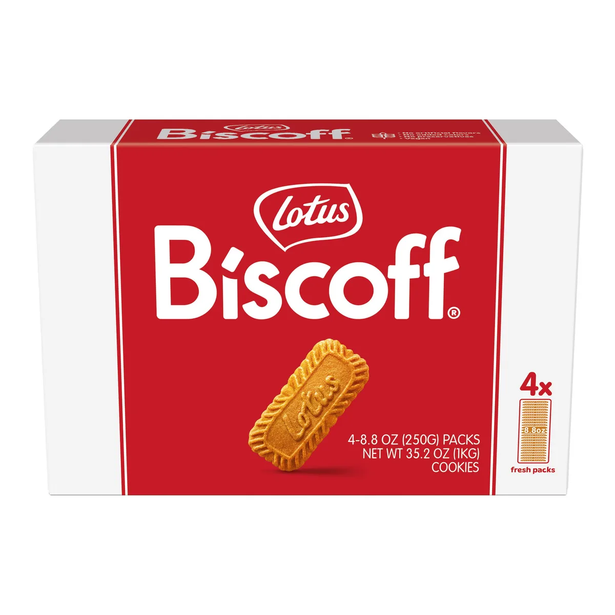 Biscoitos Lotus Biscoff, 250g, pacote com 4 unidades