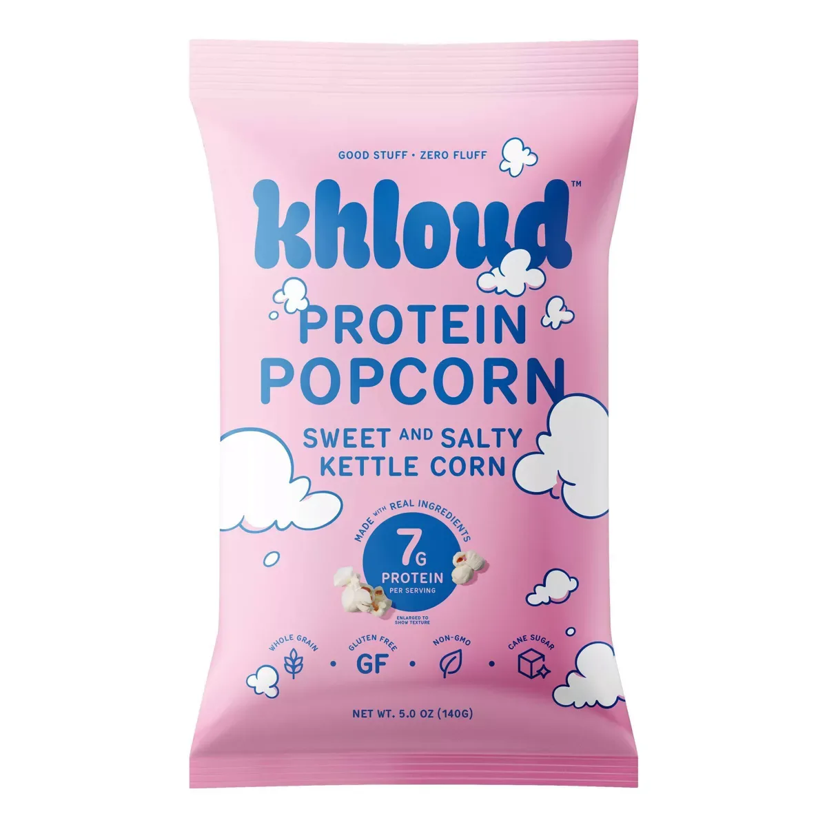 Pipoca proteica Khloud sabor doce e salgado; Sem glúten; Não transgênica - 142 g